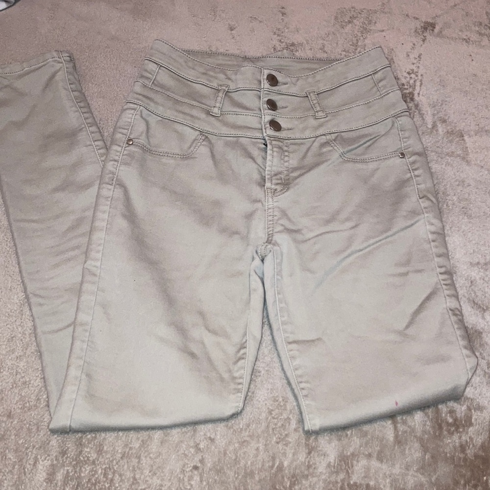 Charlotte Russe Refuge Tan High-Waisted Jeggings